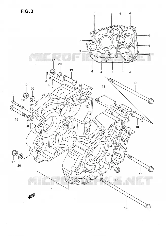 CARTER Suzuki MOTO 650 DR 1994  DR650RUR(E4)