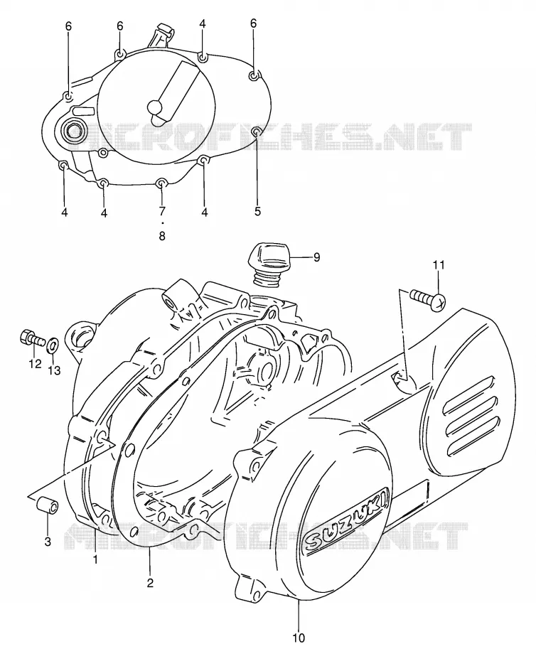 CARTER Suzuki MOTO 80 DS 1996  DS80T(E24)