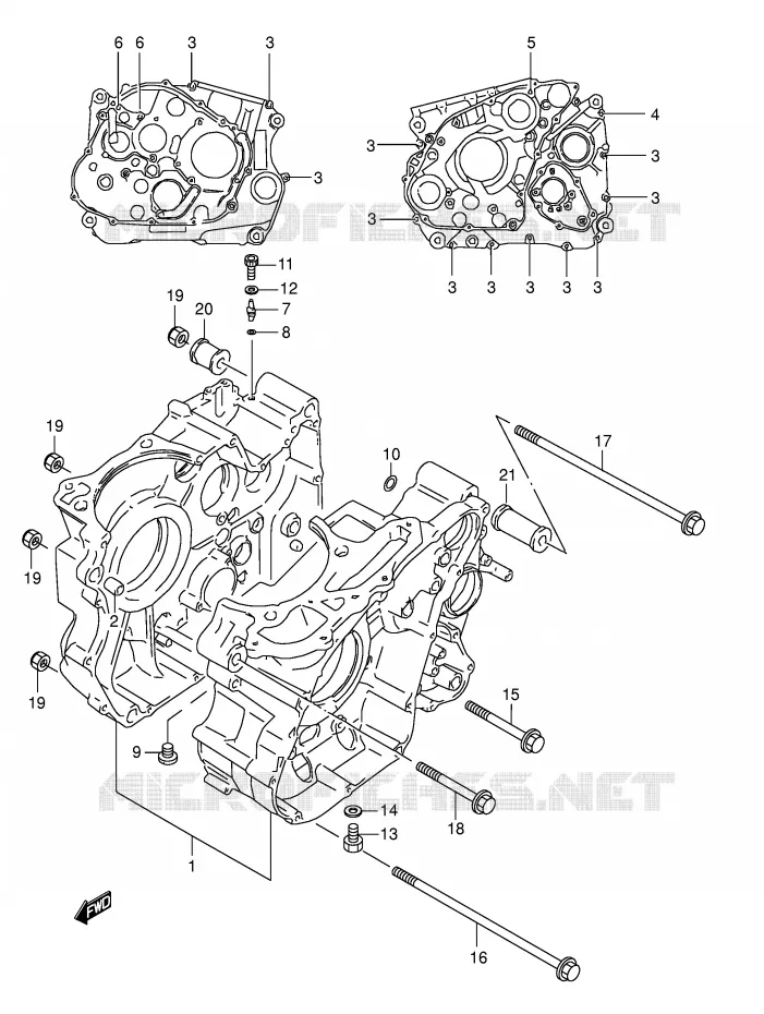 CARTER Suzuki MOTO 800 DR 1993  DR800SP(E4)