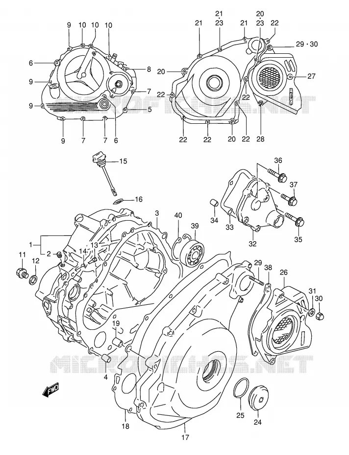 CARTER Suzuki MOTO 800 DR 1993  DR800SP(E4)