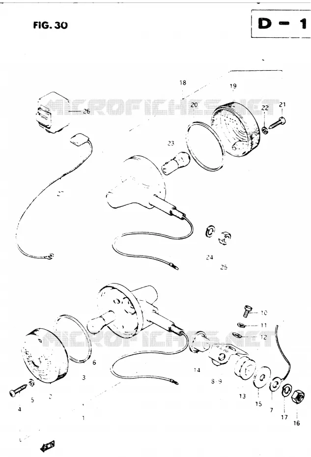 CLIGNOTANTS (E22) Suzuki MOTO 250 DR 1982  DR250SZ(E1)