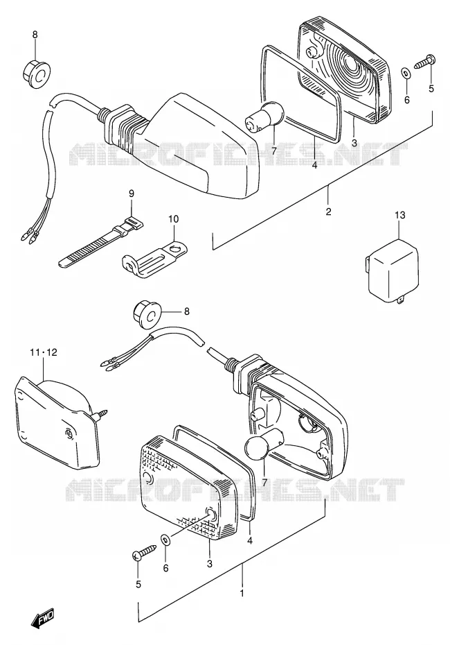 CLIGNOTANTS (E24) Suzuki SCOOTER 100 FB 1995  FB100DS(E71)