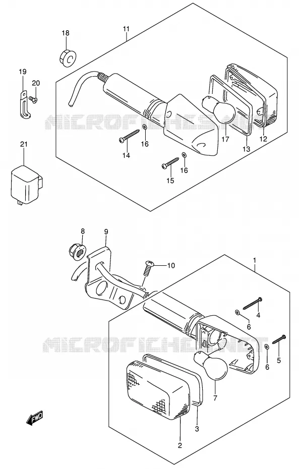 CLIGNOTANTS Suzuki MOTO 200 DR 2003  DR200SEK3(E3/E28)