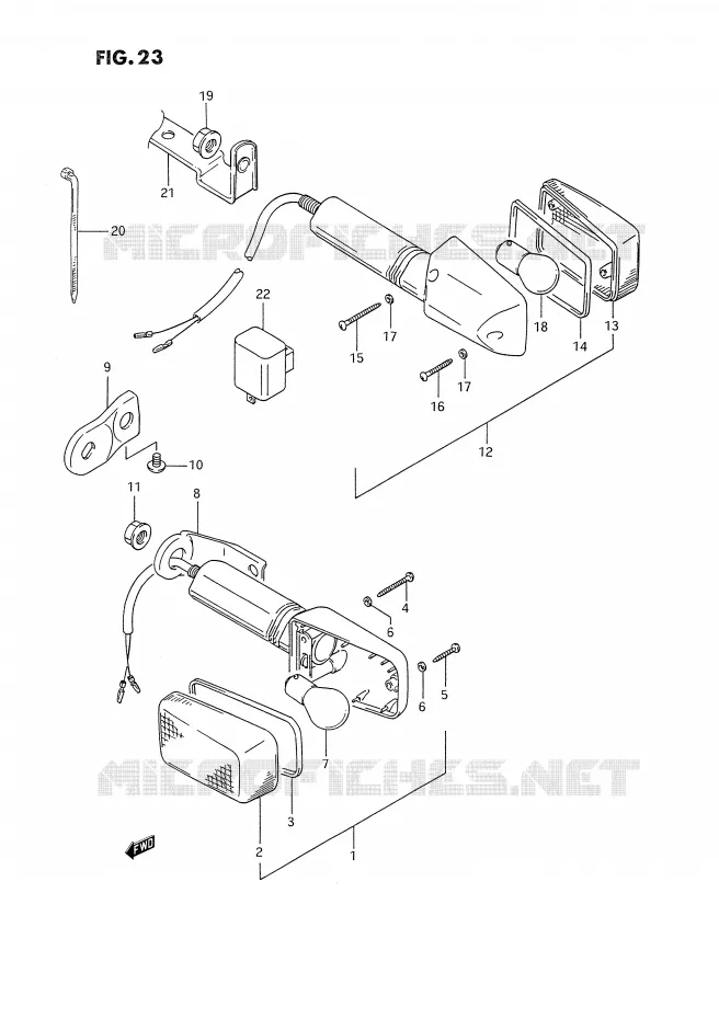 CLIGNOTANTS Suzuki MOTO 350 DR 1991  DR350SM(E2)