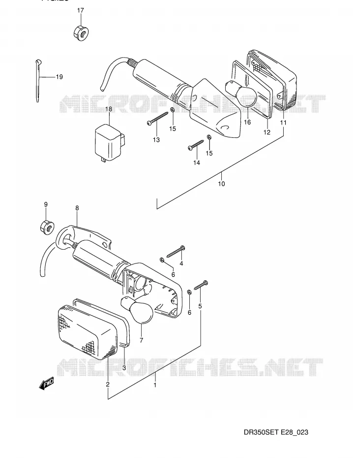 CLIGNOTANTS Suzuki MOTO 350 DR 1995  DR350SES(E28)