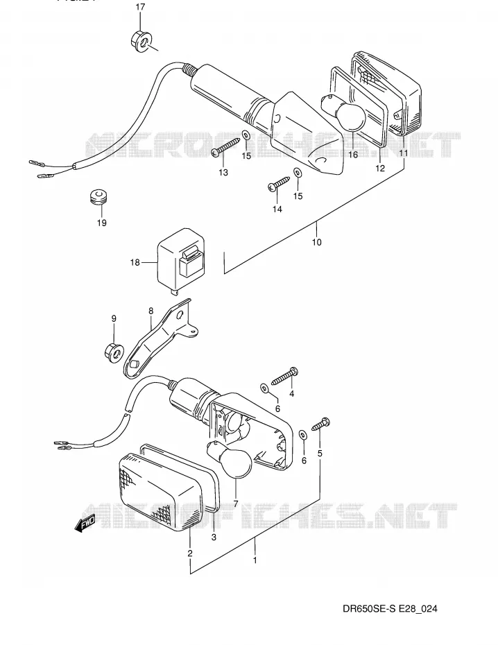 CLIGNOTANTS Suzuki MOTO 650 DR 1994  DR650SER(E28)