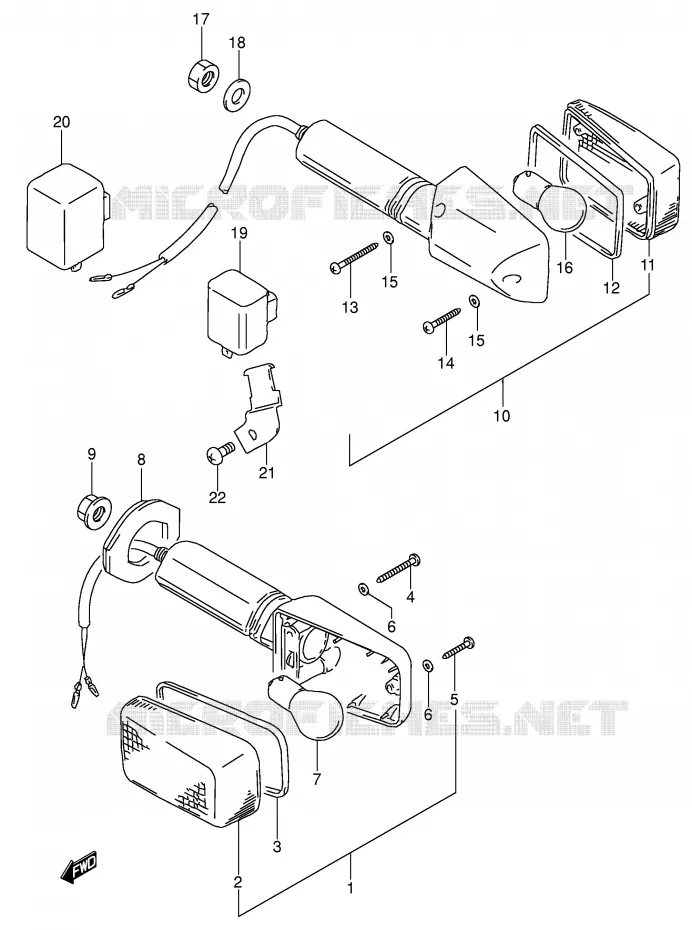 CLIGNOTANTS Suzuki MOTO 650 DR 1995  DR650RSEUS(E4)