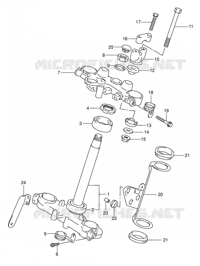 COLONNE DE DIRECTION Suzuki MOTO 650 DR 2004  DR650SEK4(E3/E28)