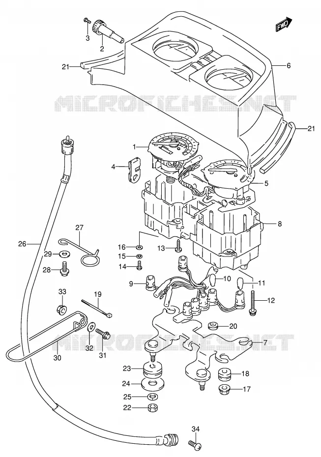 COMPTEUR (MODELE M/N/P/R) Suzuki MOTO 650 DR 1994  DR650RSEUR(E4)