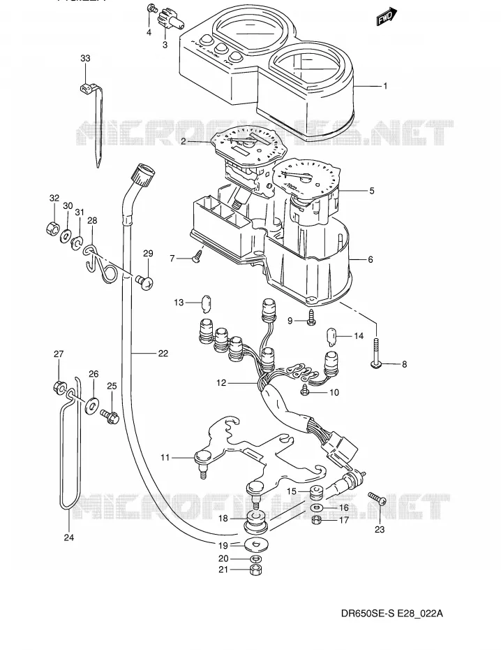 COMPTEUR (MODELE R/S) Suzuki MOTO 650 DR 1994  DR650SER(E28)