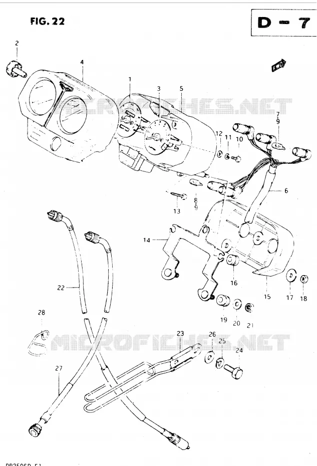 COMPTEUR Suzuki MOTO 250 DR 1982  DR250SZ/D(E1)