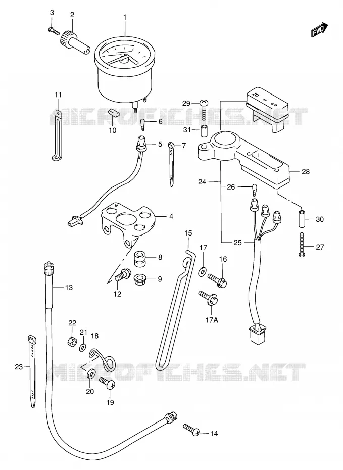 COMPTEUR Suzuki MOTO 650 DR 1997  DR650SEV(E4)