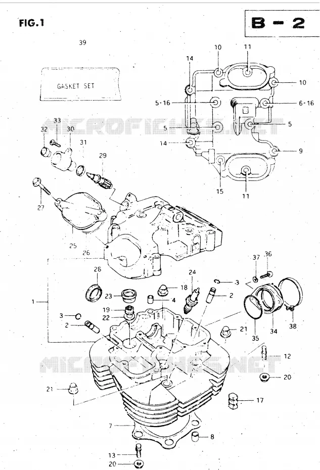 CULASSE Suzuki MOTO 500 DR 1984  DR500SE(E1)