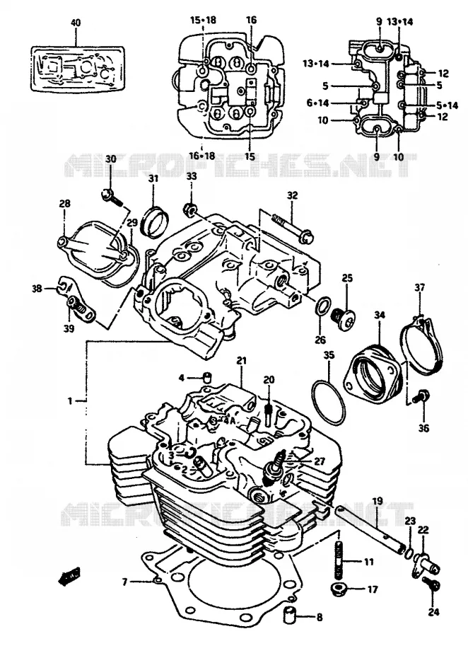 CULASSE Suzuki MOTO 650 DR 1991  DR650RSUM(L/M)