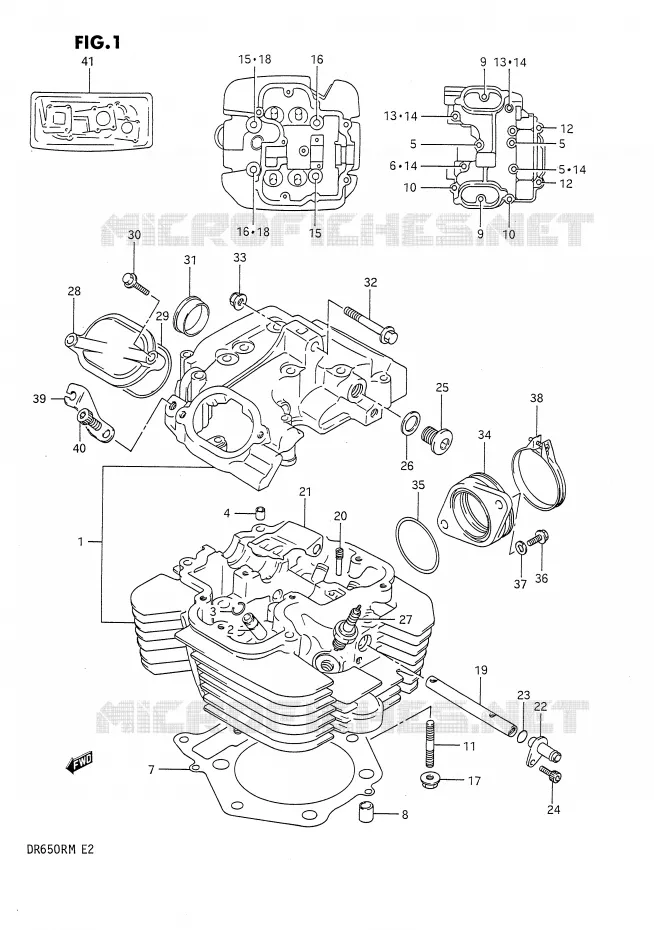 CULASSE Suzuki MOTO 650 DR 1991  DR650RUM(E2)