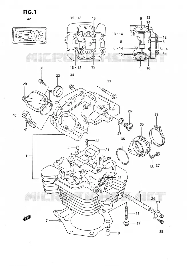 CULASSE Suzuki MOTO 650 DR 1992  DR650RN(E4)