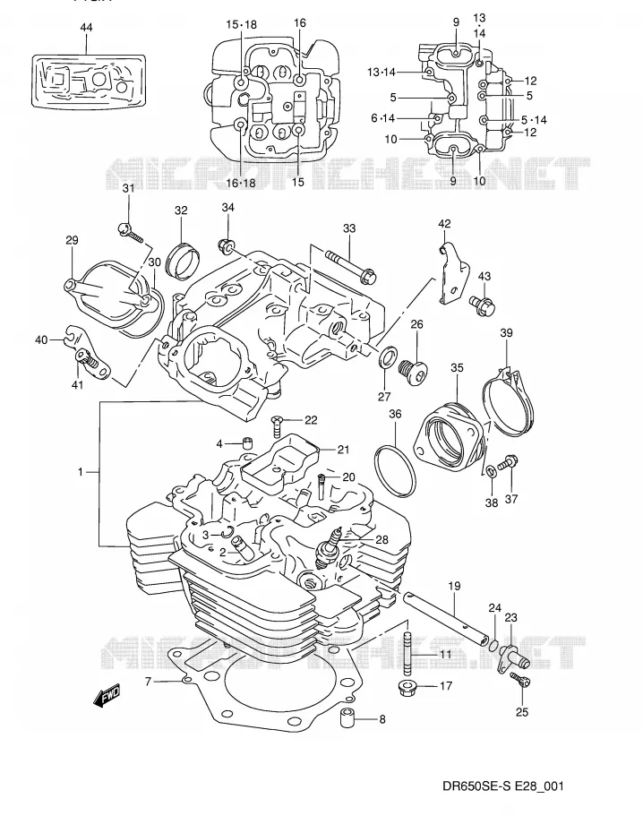 CULASSE Suzuki MOTO 650 DR 1993  DR650SP(E28)