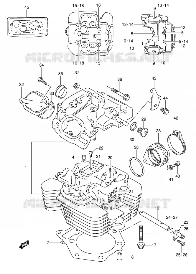 CULASSE Suzuki MOTO 650 DR 1996  DR650RSEUT(E4)