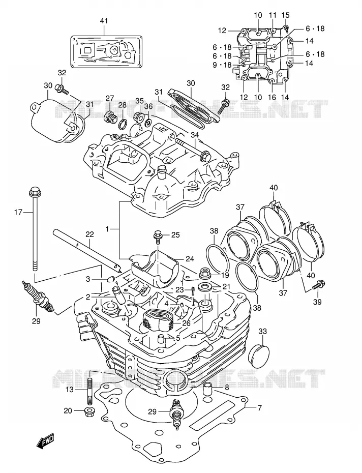 CULASSE Suzuki MOTO 800 DR 1994  DR800SR(E4)