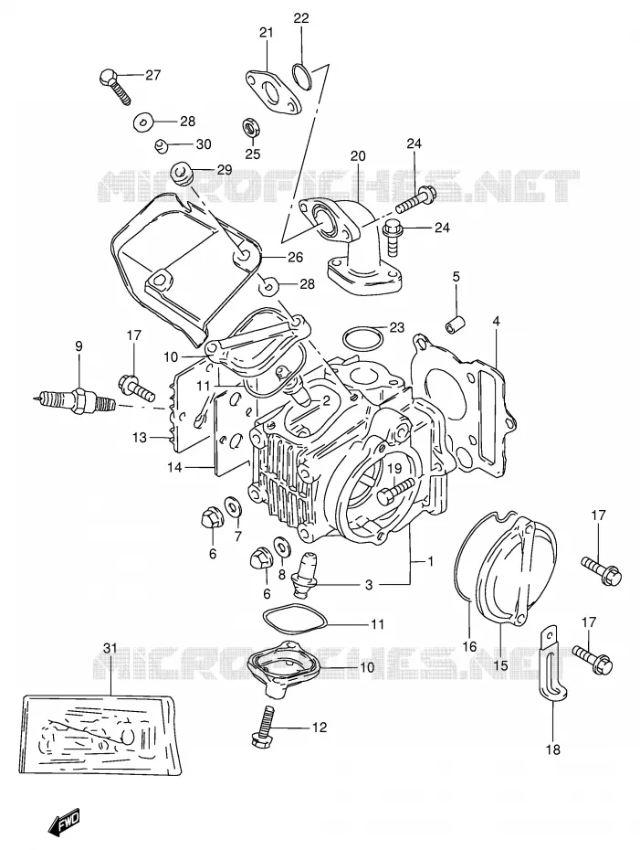 CULASSE Suzuki SCOOTER 80 FB 1991  FB80M(E1)