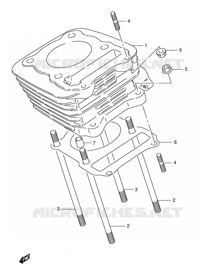 CYLINDRE Suzuki MOTO 125 DR 1998  DR125SEW(E4)