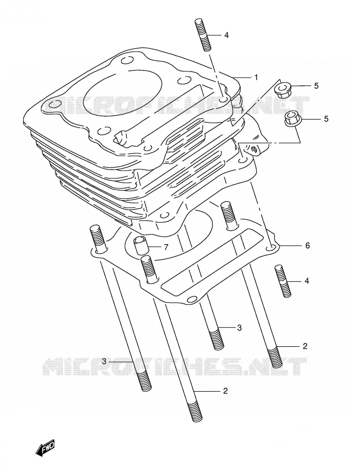 CYLINDRE Suzuki MOTO 125 DR 2002  DR125SEK2(E2)