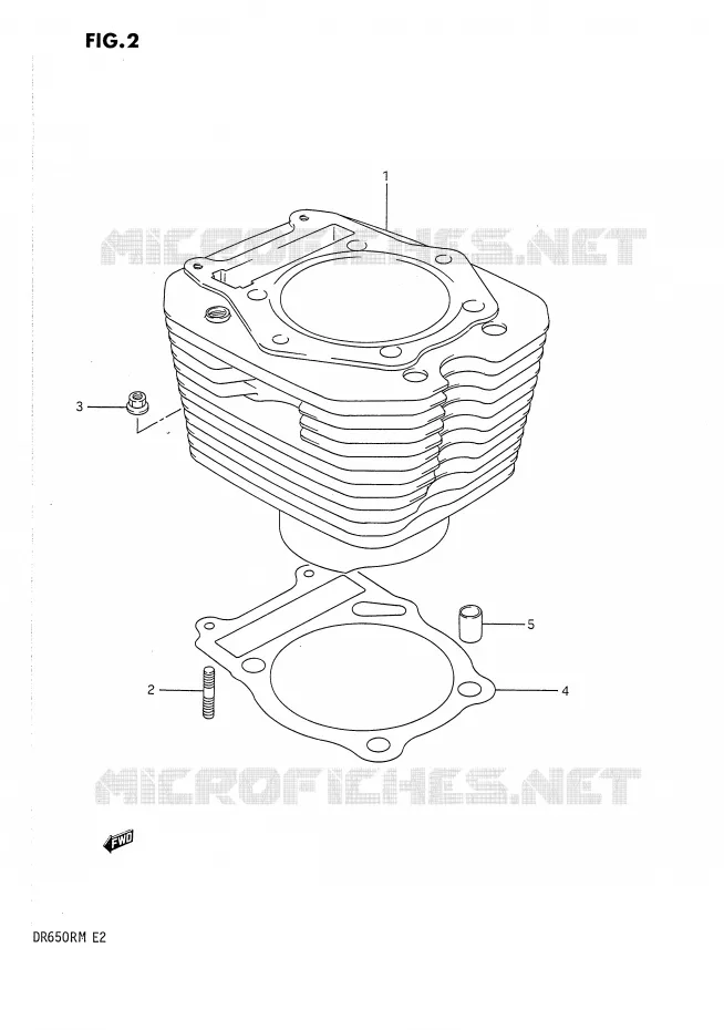 CYLINDRE Suzuki MOTO 650 DR 1991  DR650RUM(E2)
