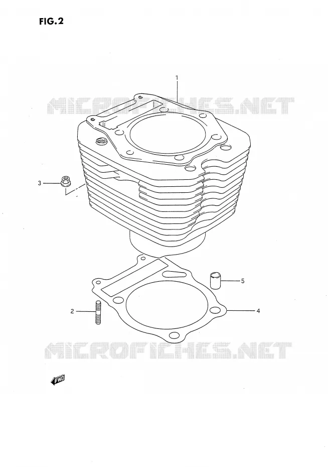 CYLINDRE Suzuki MOTO 650 DR 1993  DR650RP(E4)