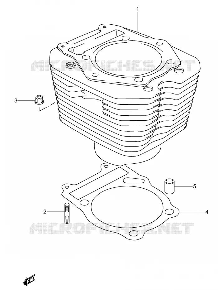 CYLINDRE Suzuki MOTO 650 DR 1994  DR650RSEUR(E4)