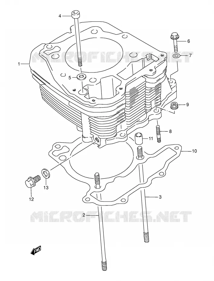 CYLINDRE Suzuki MOTO 800 DR 1994  DR800SUR