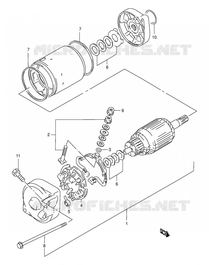 DEMARREUR (MODELE R/S) Suzuki MOTO 350 DR 1997  DR350SEV(E2)