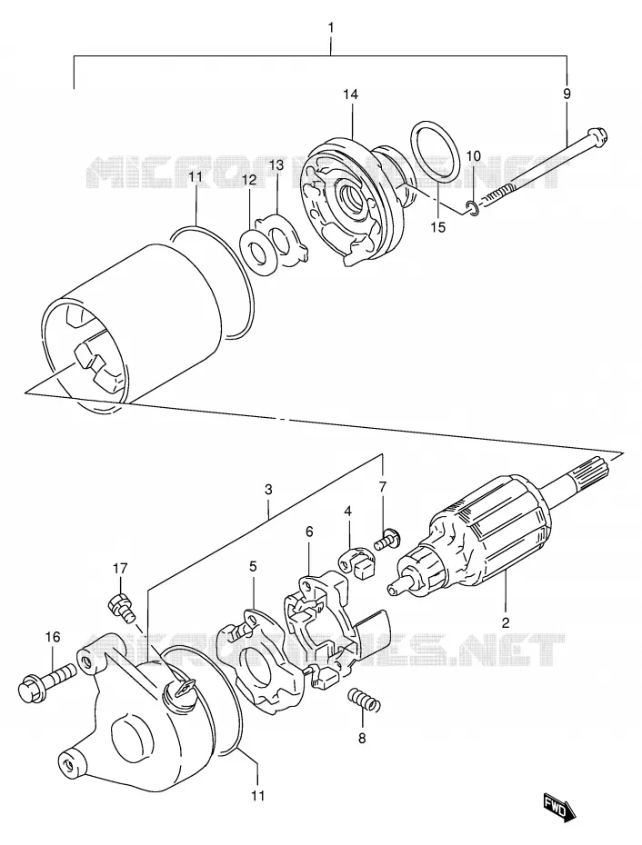 DEMARREUR Suzuki MOTO 200 DR 1995  DR200SES(E24)
