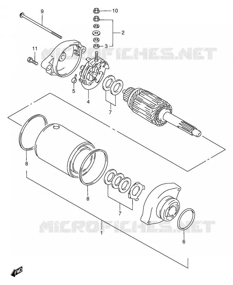 DEMARREUR Suzuki MOTO 650 DR 1998  DR650SEW(E4)