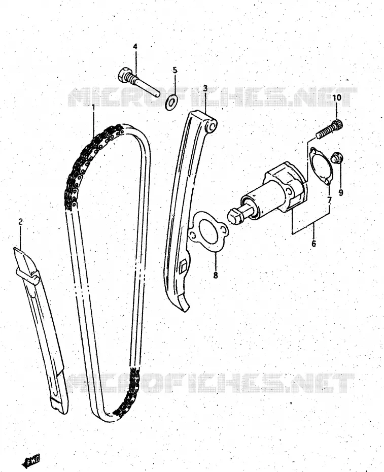 DISTRIBUTION Suzuki MOTO 500 DR 1987  DR500RH(G/H/J)