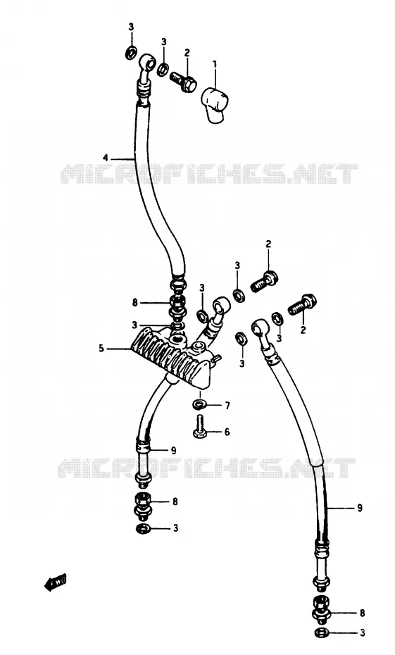 DURITE DE FREIN AVANT Suzuki MOTO 1100 GSX-E 1985  GSX1100ESF(E/F/G)