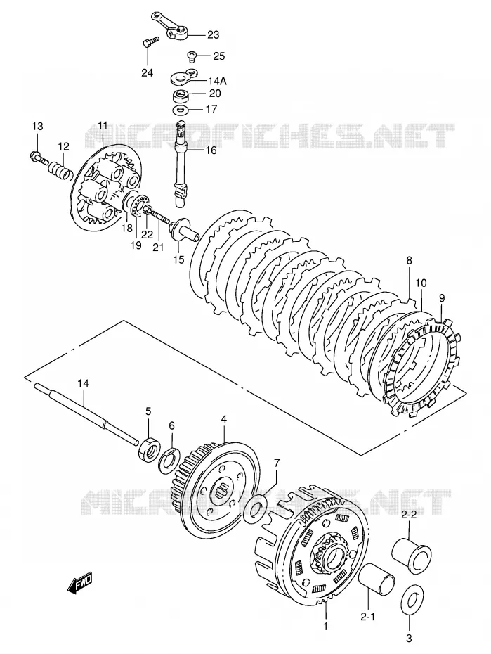 EMBRAYAGE Suzuki MOTO 200 DR 1996  DR200SET(E24)