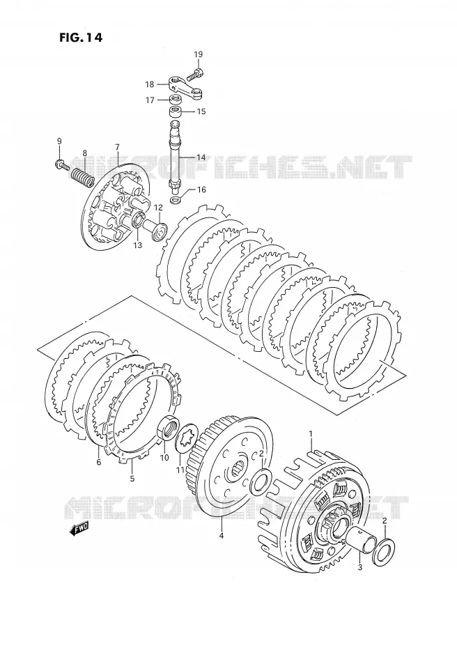 EMBRAYAGE Suzuki MOTO 350 DR 1994  DR350SR(E2)