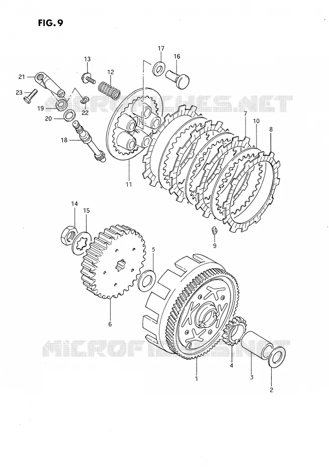 EMBRAYAGE Suzuki MOTO 80 DS 1990  DS80L(E3)