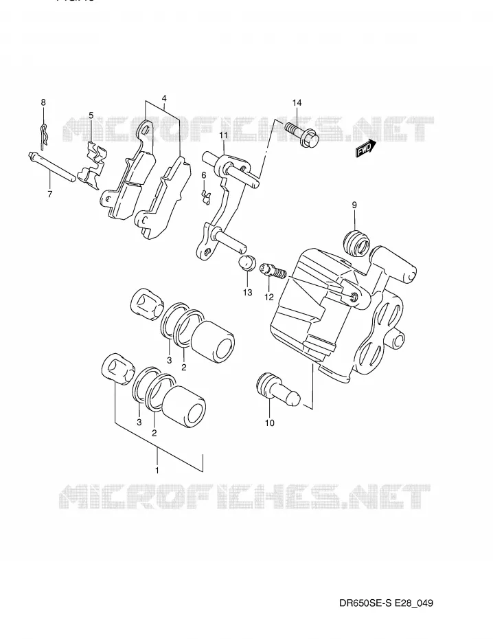 ETRIER DE FREIN ARRIERE Suzuki MOTO 650 DR 1994  DR650SER(E28)
