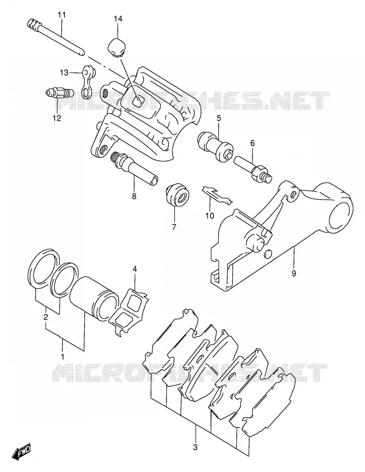 ETRIER DE FREIN ARRIERE Suzuki MOTO 650 DR 1996  DR650SET(E4)