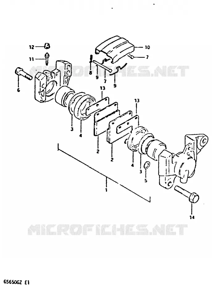 ETRIER DE FREIN ARRIERE Suzuki MOTO 650 GS 1999  GS650GX(X/Z)
