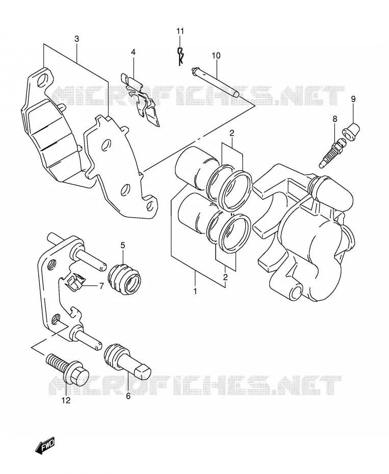 ETRIER DE FREIN AVANT (MODELE T) Suzuki MOTO 800 DR 1993  DR800SUP