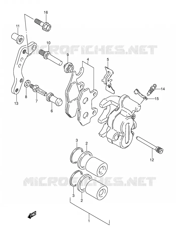 ETRIER DE FREIN AVANT Suzuki MOTO 250 DR 1993  DR250SP(E24)