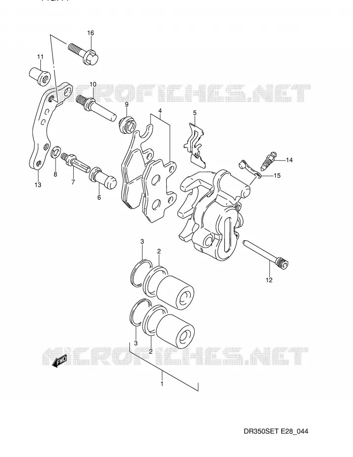 ETRIER DE FREIN AVANT Suzuki MOTO 350 DR 1990  DR350SL(E28)
