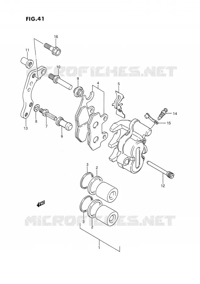 ETRIER DE FREIN AVANT Suzuki MOTO 350 DR 1992  DR350SN/SHN(E2)