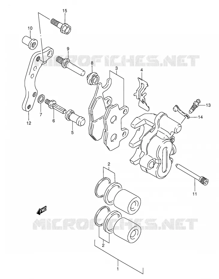 ETRIER DE FREIN AVANT Suzuki MOTO 350 DR 1998  DR350SEW(E2)