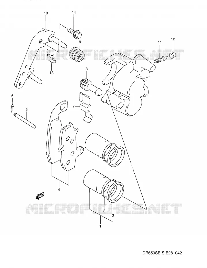 ETRIER DE FREIN AVANT Suzuki MOTO 650 DR 1992  DR650SN(E28)