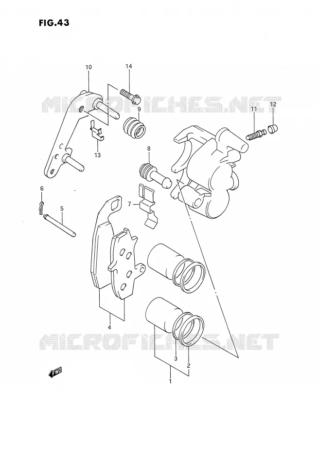 ETRIER DE FREIN AVANT Suzuki MOTO 650 DR 1994  DR650RR(E4)