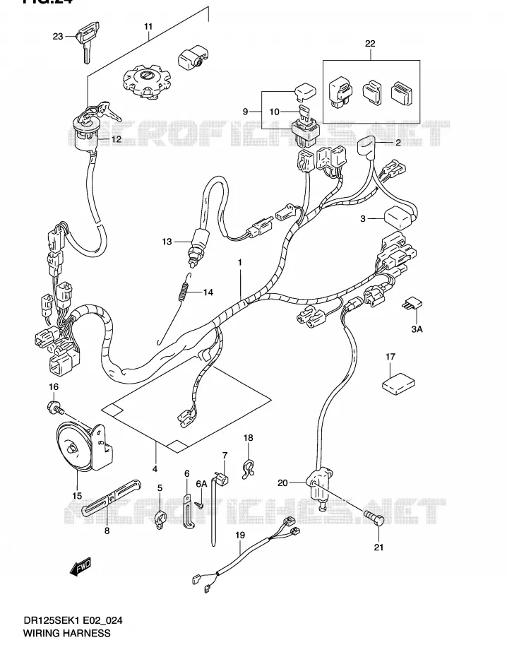 FAISCEAU ELECTRIQUE Suzuki MOTO 125 DR 2001  DR125SEUK1(E2)