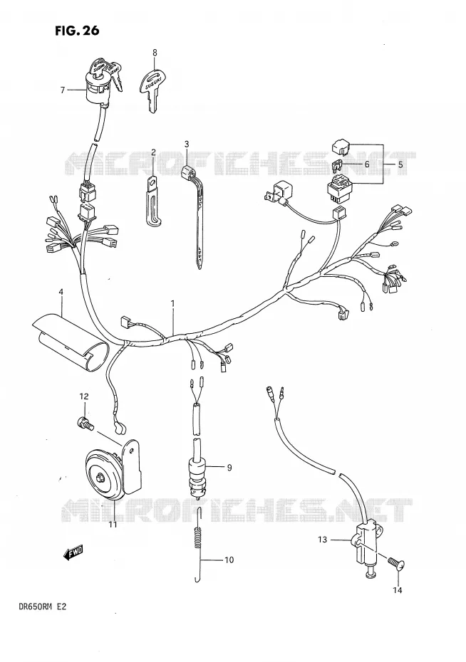 FAISCEAU ELECTRIQUE Suzuki MOTO 650 DR 1991  DR650RUM(E2)